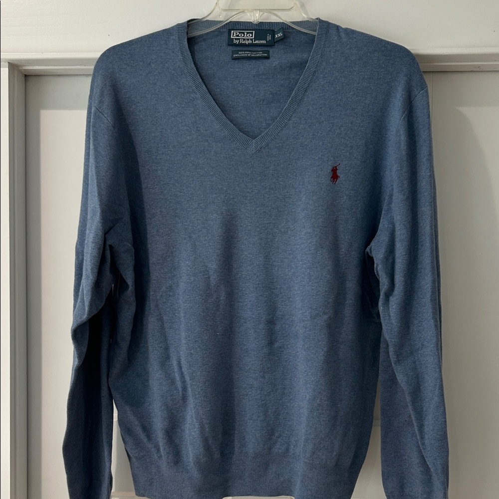 Polo by Ralph Lauren Men's Slate V-Neck Sweater